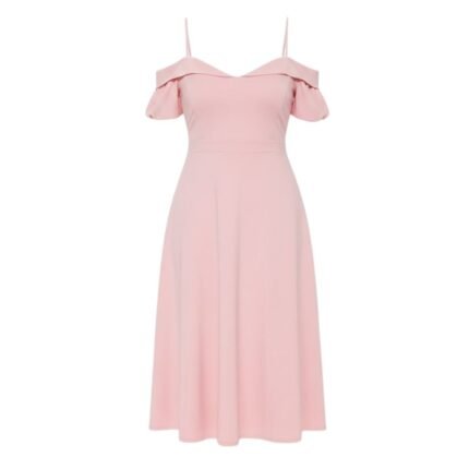 Off Shoulder Body Sculpt Ponte Midi Dress